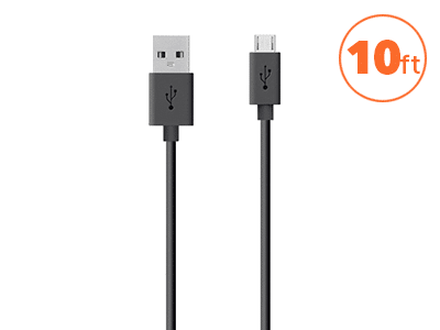 Belkin - Mixit Micro USB Cable 10ft - Black