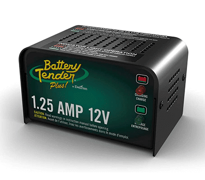 Battery Tender Plus Charger & Maintainer - Smart Automatic Charger 12V, 1.25 Amp (021-0128)