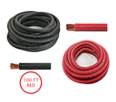 Deka - Wire Welding Cable 4 Gauge 100 Feet, Red (04700)