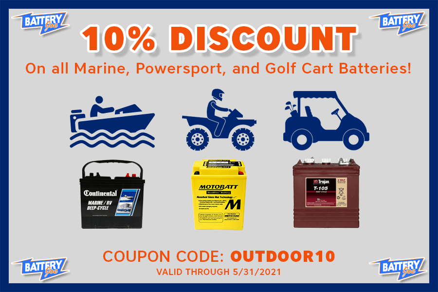 Golf, Marine, Powersport Battery Coupon