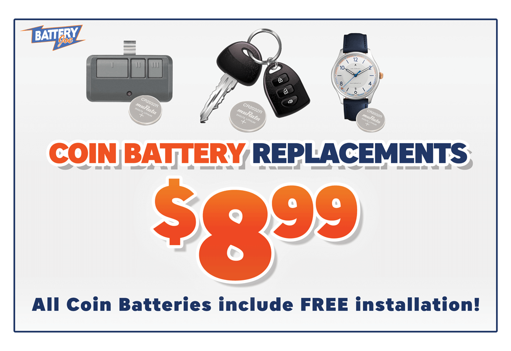 Battery Joe Coin Watch Batteries, $8.99 with Free Installation