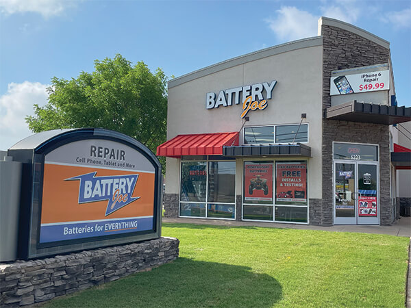 Battery Joe Lubbock 82nd Street location storefront