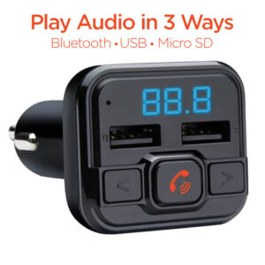 Hypergear Intellicast FM Transmitter + Car Charger, Bluetooth + Micro SD And USB Compatible (13916)