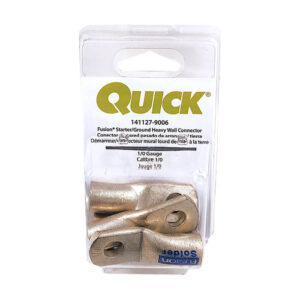 Quick Cable Fusion Heavy Wall 1/0 Gauge Copper Battery Lug 3/8" Stud - Starter/Ground Terminal, 100% Copper (141127-2100-005)