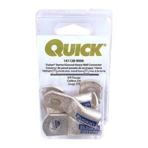 Quick Cable Fusion Heavy Wall 2/0 Gauge Copper Battery Lug 3/8" Stud - Starter/Ground Terminal, 100% Copper (141128-2100-005)