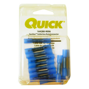 Quick Cable Gardian Solderless Heat Shrink Butt Connector 16-14 Gauge Blue (164280-2100-001)