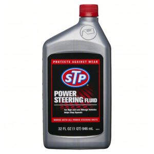 STP High Mileage Power Steering Fluid with Stop Leak 32 fl oz Synthetic Blend (18313)