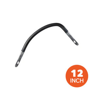 6 Gauge Golf Cart Battery Cables 12" Long Drive Better Cable Series - 100% Copper, 5/16" Holes, Zinc Plated Thimble (205704-2100-002)