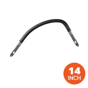 6 Gauge Golf Cart Battery Cables 14" Long Drive Better Cable Series - 100% Copper, 5/16" Holes, Zinc Plated Thimble (205708-2100-002)