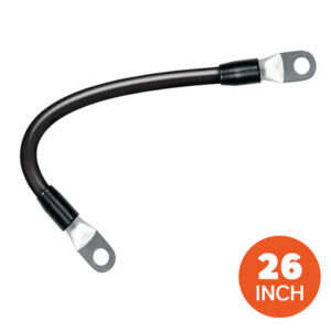 4 Gauge Golf Cart Battery Cables 26" Long Drive Best Cable Series - 100% Copper, 5/16" MAX Lugs, Heat-Shrink (205774-2100-002)