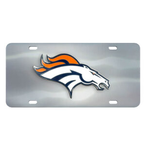 Denver Broncos 3D Stainless Steel License Plate (27375)