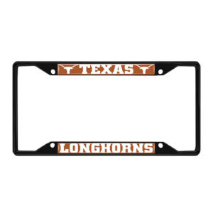 Texas Longhorns Metal License Plate Frame Black Finish (31284)