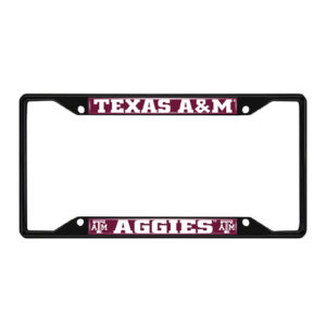 Texas A&M Aggies Metal License Plate Frame Black Finish (31285)