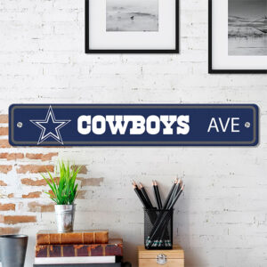 Dallas Cowboys Team Color Street Sign Décor 4in. X 24in. Lightweight (32208)