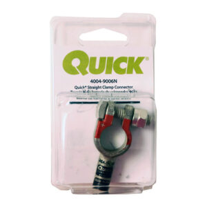 Quick Cable 4 Gauge Negative Straight Clamp Battery Terminal Connector (4004-2100-001N)