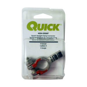 Quick Cable 4 Gauge Positive Straight Clamp Tin Plated Copper Battery Terminal (4004-2100-001P)