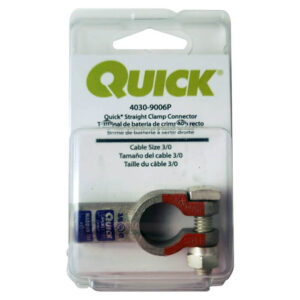 Quick Cable Quick Straight Clamp Connector 3/0 Gauge Positive Polarity (4030-2100-001P)