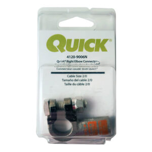Quick Cable Quick Right Elbow Connector 2/0 Gauge Negative Polarity (4120-2100-001N)