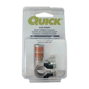 Quick Cable 2/0 Gauge Negative Left Elbow Clamp Tin Plated Copper Battery Terminal (4220-2100-001N)