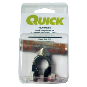 Quick Cable Quick Flag Connector 2/0 Gauge Negative Polarity (4320-2100-001N)