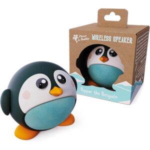 Planet Buddies Kids Bluetooth Speaker with Microphone, 60 Day Battery for iPhone or Android - Penguin (52431)