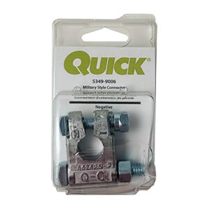 Quick Cable Negative Military Style Lead Battery Terminal with Zinc Plated Steel Fastener (5349-2100-001)