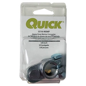 Quick Cable Marine Top Post to 3/8" Stud Connector - Positive with Zinc Plated Fastener (5516-2100-001P)