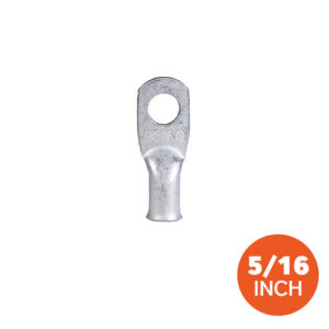 Quick Cable MAX 6 Gauge Straight Tin Plated Copper Lugs 5/16" Stud (5 Pack) (5951-2100-005E)