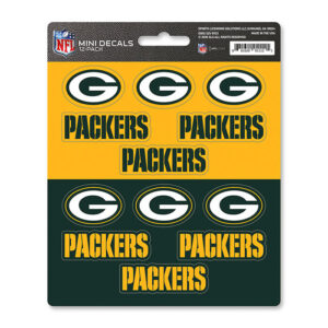 Green Bay Packers 12 Count Mini Decal Sticker Pack