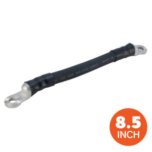 QuickLinks 2/0 Gauge Battery Jumper Cable 8-1/2" Center to Center Negative - Heavy Duty 2/0 AWG Copper, Stud-to-Stud (7625-2100-002N)