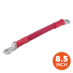 QuickLinks 2/0 Gauge Battery Jumper Cable 8-1/2" Center to Center Positive - Heavy Duty 2/0 AWG Copper, Stud-to-Stud (7626-2100-002P)