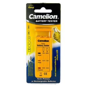 Camelion Portable Battery Tester for AA, 2A, AAA, 3A, 9V, C, D Batteries (BT-0503)