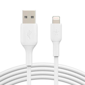Belkin BoostCharge Apple Lightning to USB-A Cable 3ft White (CAA001BT1MWH)