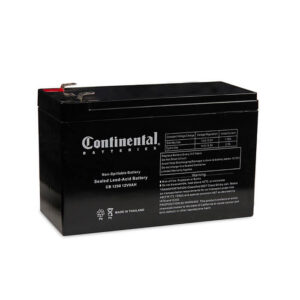 Continental 12 Volt 9 Amp SLA Battery F1 (CB1290-F1)