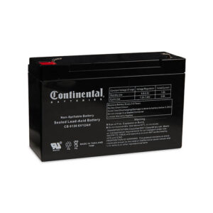 Continental 6 Volt 12 Amp SLA Battery F1 (CB6120-F1)