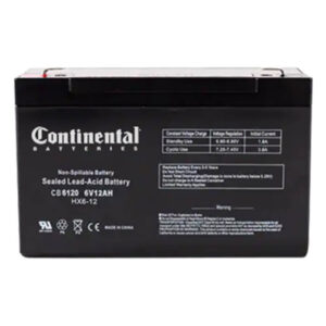 Continental 6 Volt 12 Amp SLA Battery F2 (CB6120-F2)