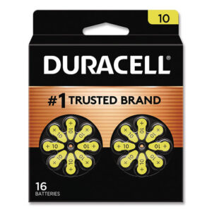 Duracell Zinc Air Hearing Aid Battery, Size 10 - 16 Pack (DA10B16)