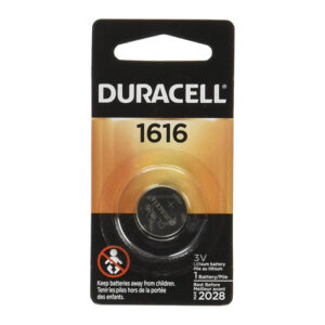 Duracell Lithium Coin Battery, 1616 Size, 3V, 55 mAh Capacity - 1 Count Pack (DL1616BPK)
