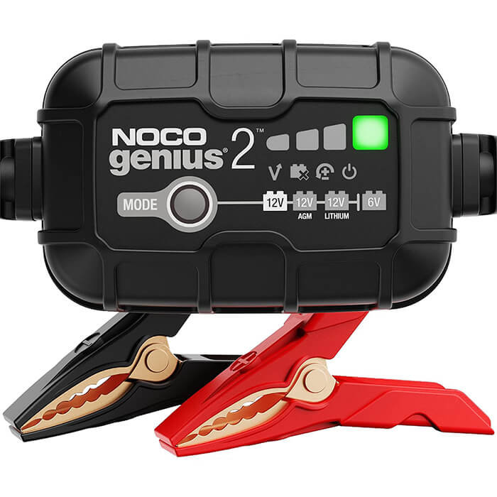 NOCO GENIUS2, 2-Amp Battery Charger, Battery Maintainer + Battery Desulfator