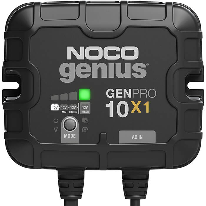 NOCO GENPRO10X1, 1-Bank, 10-Amp On-Board Battery Charger, Battery Maintainer + Battery Desulfator
