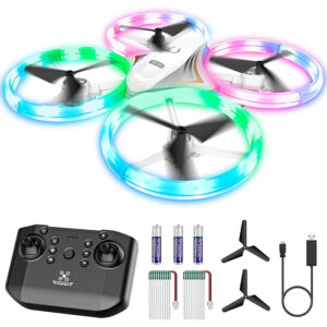 Halivita Drone for Beginner, RC with Led Lights, 3D Flip Capabilitym, Remote Control for Indoor Outdoor (HALIVITA-SX51)