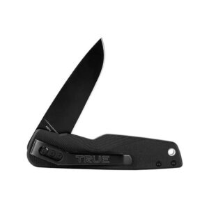 True Utility Ball Bearing Flipper Knife - 3" 8Cr13MoV Stainless Steel Drop Point Blade with G10 Handle (TRU-FMK-0006)
