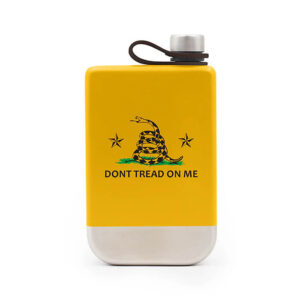 Yukon Outfitters 9oz Highline Whiskey Flask - Don't Tread On Me, Gold (YF09DTMG)