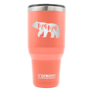 Yukon Outfitters 40oz Tumbler - Mama Bear, Coral (YO40CORALMBEAR)