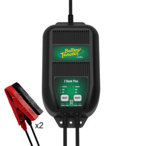 Battery Tender 2-Bank, 1.25 AMP 12V Battery Charger (022-0165-DL-WH)