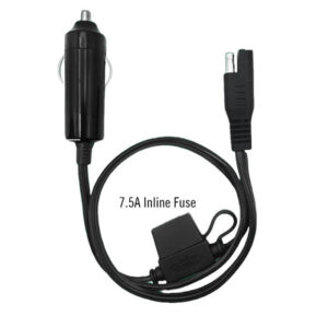 Battery Tender Quick Disconnect 12V Outlet Adapter Cable - Cigarette Plug 22" SAE 7.5A Fuse (081-0069-5)