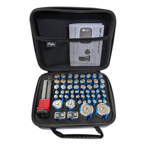 Flipo Battery Storage Case, FIlled with Alkaline Batteries, Battery Charger, Small - Black (B-CASESM-BK-WES)