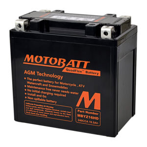 MotoBatt 12V AGM Powersport Battery (MBYZ16HD)
