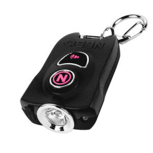 NEBO MYPAL Rechargeable Keychain Flashlight & Safety Alarm, 400 Lumens - Black (NEB-KEY-0001)