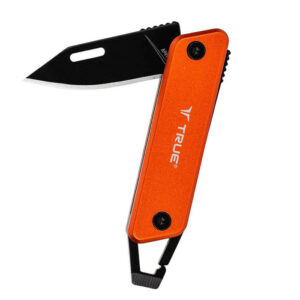True Utility Modern Keychain Knife, Stainless Steel Blade - Orange (TRU-KNF-0003)